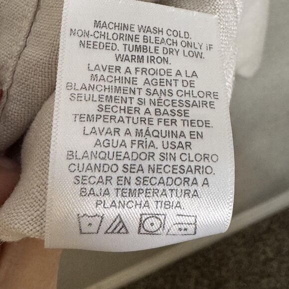 Velvet by Graham & Spencer Jacket Small Beige 100% Linen Button Front Lagenlook - Picture 7 of 7